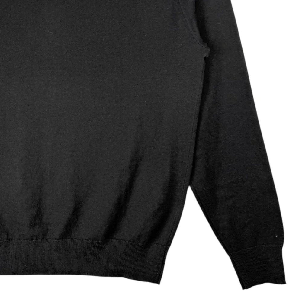 St. Johns Bay Men's Pullover Super Soft Black V-Neck Sweater Size Large NWT‎